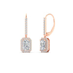 Load image into Gallery viewer, 1-carat-radiant-cut-halo-diamond-lever-back-earrings-in-rose-gold-FD-EAR11235RA-1.00CT-NL-RG