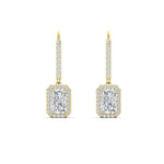 Load image into Gallery viewer, 1-carat-radiant-cut-halo-diamond-lever-back-earrings-in-yellow-gold-FD-EAR11235RAANGLE2-1.00CT-NL-YG