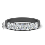 Load image into Gallery viewer, 1-carat-radiant-cut-seven-stone-diamond-wedding-band-in-black-gold-FD8008RAB-1.00CT-NL-BG-HW