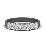 Load image into Gallery viewer, 1-carat-radiant-cut-seven-stone-diamond-wedding-band-in-black-gold-FD8008RAB-1.00CT-NL-BG