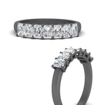 Load image into Gallery viewer, 1-carat-radiant-cut-seven-stone-diamond-wedding-band-in-black-gold-FD8008RABANGLE3-1.00CT-NL-BG