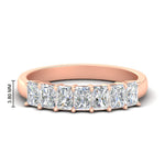Load image into Gallery viewer, 1-carat-radiant-cut-seven-stone-diamond-wedding-band-in-rose-gold-FD8008RAB-1.00CT-NL-RG-HW