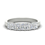 Load image into Gallery viewer, 1-carat-radiant-cut-seven-stone-diamond-wedding-band-in-white-gold-FD8008RAB-1.00CT-NL-WG