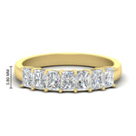 Load image into Gallery viewer, 1-carat-radiant-cut-seven-stone-diamond-wedding-band-in-yellow-gold-FD8008RAB-1.00CT-NL-YG-HW