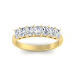 Load image into Gallery viewer, 1-carat-radiant-cut-seven-stone-diamond-wedding-band-in-yellow-gold-FD8008RABANGLE5-1.00CT-NL-YG