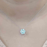 Load image into Gallery viewer, Diamond Flower 2 Tone Pendant