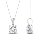 Load image into Gallery viewer, 1-carat-round-cut-diamond-filigree-pendant-in-FDPD86802RO1.0CTANGLE2-NL-WG