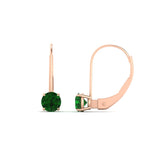 Load image into Gallery viewer, 1-carat-round-emerald-lever-back-earrings-in-rose-gold-FDEAR9225ROGEMGR-1.00CT-NL-RG