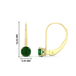 Load image into Gallery viewer, 1-carat-round-emerald-lever-back-earrings-in-yellow-gold-FDEAR9225ROGEMGR-1.00CT-NL-YG