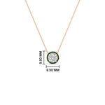 Load image into Gallery viewer, 1-carat-round-halo-emerald-necklace-in-FDPD10984GEMGR-1.00CT-NL-RG-GS