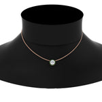 Load image into Gallery viewer, 1-carat-round-halo-emerald-necklace-in-FDPD10984GEMGR-1.00CT-NL-RG-GS