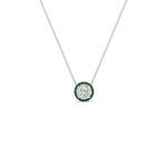 Load image into Gallery viewer, 1-carat-round-halo-emerald-necklace-in-FDPD10984GEMGR-1.00CT-NL-WG-GS