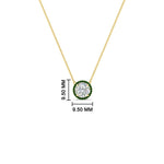 Load image into Gallery viewer, 1-carat-round-halo-emerald-necklace-in-FDPD10984GEMGR-1.00CT-NL-YG-GS