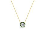 Load image into Gallery viewer, 1-carat-round-halo-emerald-necklace-in-FDPD10984GEMGR-1.00CT-NL-YG-GS