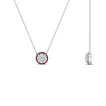 Load image into Gallery viewer, 1-carat-round-halo-pink-sapphire-necklace-in-FDPD10984GSADRPI-1.00CT-NL-WG-GS