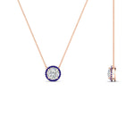 Load image into Gallery viewer, 1-carat-round-halo-sapphire-necklace-in-FDPD10984GSABL-1.00CT-NL-RG-GS