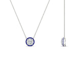 Load image into Gallery viewer, 1-carat-round-halo-sapphire-necklace-in-FDPD10984GSABL-1.00CT-NL-WG-GS