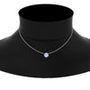 Load image into Gallery viewer, 1-carat-round-halo-sapphire-necklace-in-FDPD10984GSABL-1.00CT-NL-WG-GS