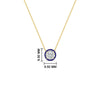 Load image into Gallery viewer, 1-carat-round-halo-sapphire-necklace-in-FDPD10984GSABL-1.00CT-NL-YG-GS