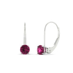 Load image into Gallery viewer, 1-carat-round-pink-sapphire-lever-back-earrings-in-white-gold-FDEAR9225ROGSADRPI-1.00CT-NL-WG