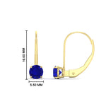 Load image into Gallery viewer, 1-carat-round-sapphire-lever-back-earrings-in-yellow-gold-FDEAR9225ROGSABL-1.00CT-NL-YG
