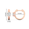 Load image into Gallery viewer, 1 Carat Solitaire Diamond Huggie Hoop Earrings