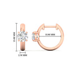 Load image into Gallery viewer, 1 Carat Solitaire Diamond Huggie Hoop Earrings