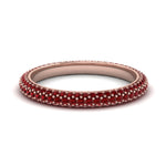 Load image into Gallery viewer, 1-carat-ruby-micro-pave-eternity-band-in-rose-gold-FD-EWB9202GRUDR-NL-RG-GS