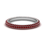 Load image into Gallery viewer, 1-carat-ruby-micro-pave-eternity-band-in-white-gold-FD-EWB9202GRUDR-NL-WG-GS