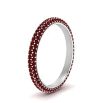 Load image into Gallery viewer, 1-carat-ruby-micro-pave-eternity-band-in-white-gold-FD-EWB9202GRUDR-NL-WG-GS
