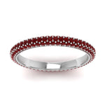 Load image into Gallery viewer, 1-carat-ruby-micro-pave-eternity-band-in-white-gold-FD-EWB9202GRUDR-NL-WG-GS