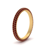 Load image into Gallery viewer, 1-carat-ruby-micro-pave-eternity-band-in-yellow-gold-FD-EWB9202GRUDR-NL-YG-GS