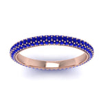 Load image into Gallery viewer, 1-carat-sapphire-micro-pave-eternity-band-in-rose-gold-FD-EWB9202GSABL-NL-RG-GS
