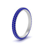 Load image into Gallery viewer, 1-carat-sapphire-micro-pave-eternity-band-in-white-gold-FD-EWB9202GSABL-NL-WG-GS
