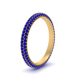 Load image into Gallery viewer, 1-carat-sapphire-micro-pave-eternity-band-in-yellow-gold-FD-EWB9202GSABL-NL-YG-GS