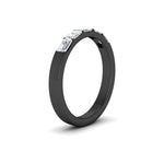 Load image into Gallery viewer, 1-carat-sideways-emerald-cut-wedding-band-in-black-gold-FD8126EMBANGLE2-1.00CT-NL-BG