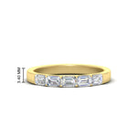 Load image into Gallery viewer, 1-carat-sideways-emerald-cut-wedding-band-in-yellow-gold-FD8126EMB-1.00CT-NL-YG-HW