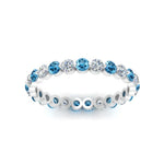 Load image into Gallery viewer, Solid 1 Ct Round Cut Common Prong Eternity Band