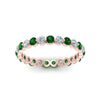 Load image into Gallery viewer, Solid 1 Ct Round Cut Common Prong Eternity Band
