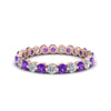 Load image into Gallery viewer, Solid 1 Ct Round Cut Common Prong Eternity Band