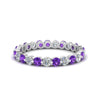 Load image into Gallery viewer, Solid 1 Ct Round Cut Common Prong Eternity Band