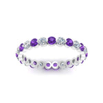 Load image into Gallery viewer, Solid 1 Ct Round Cut Common Prong Eternity Band