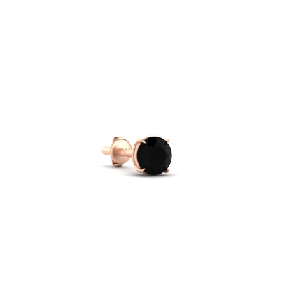 1 Carat Single Solitaire Round Cut Male Earring
