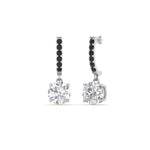 Load image into Gallery viewer, 1 Carat Solitaire Halo Diamond Drop Earrings