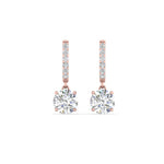 Load image into Gallery viewer, 1-carat-solitaire-diamond-drop-earrings-in-rose-gold-FDEAR10983-NL-RG
