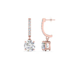 Load image into Gallery viewer, 1-carat-solitaire-diamond-drop-earrings-in-rose-gold-FDEAR10983-NL-RG