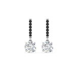 Load image into Gallery viewer, 1-carat-solitaire-diamond-drop-earrings-with-black-diamond-in-white-gold-FDEAR10983GBLACK-NL-WG