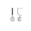 Load image into Gallery viewer, 1-carat-solitaire-diamond-drop-earrings-with-black-diamond-in-white-gold-FDEAR10983GBLACK-NL-WG