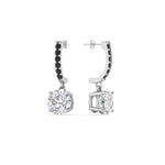 Load image into Gallery viewer, 1-carat-solitaire-diamond-drop-earrings-with-black-diamond-in-white-gold-FDEAR10983GBLACK-NL-WG