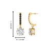 Load image into Gallery viewer, 1-carat-solitaire-diamond-drop-earrings-with-black-diamond-in-yellow-gold-FDEAR10983GBLACK-NL-YG